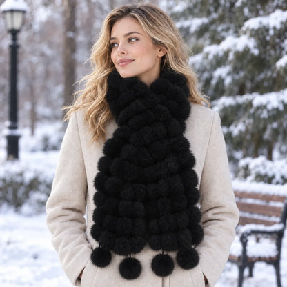 Knit Textured Winter Wrap Scarf