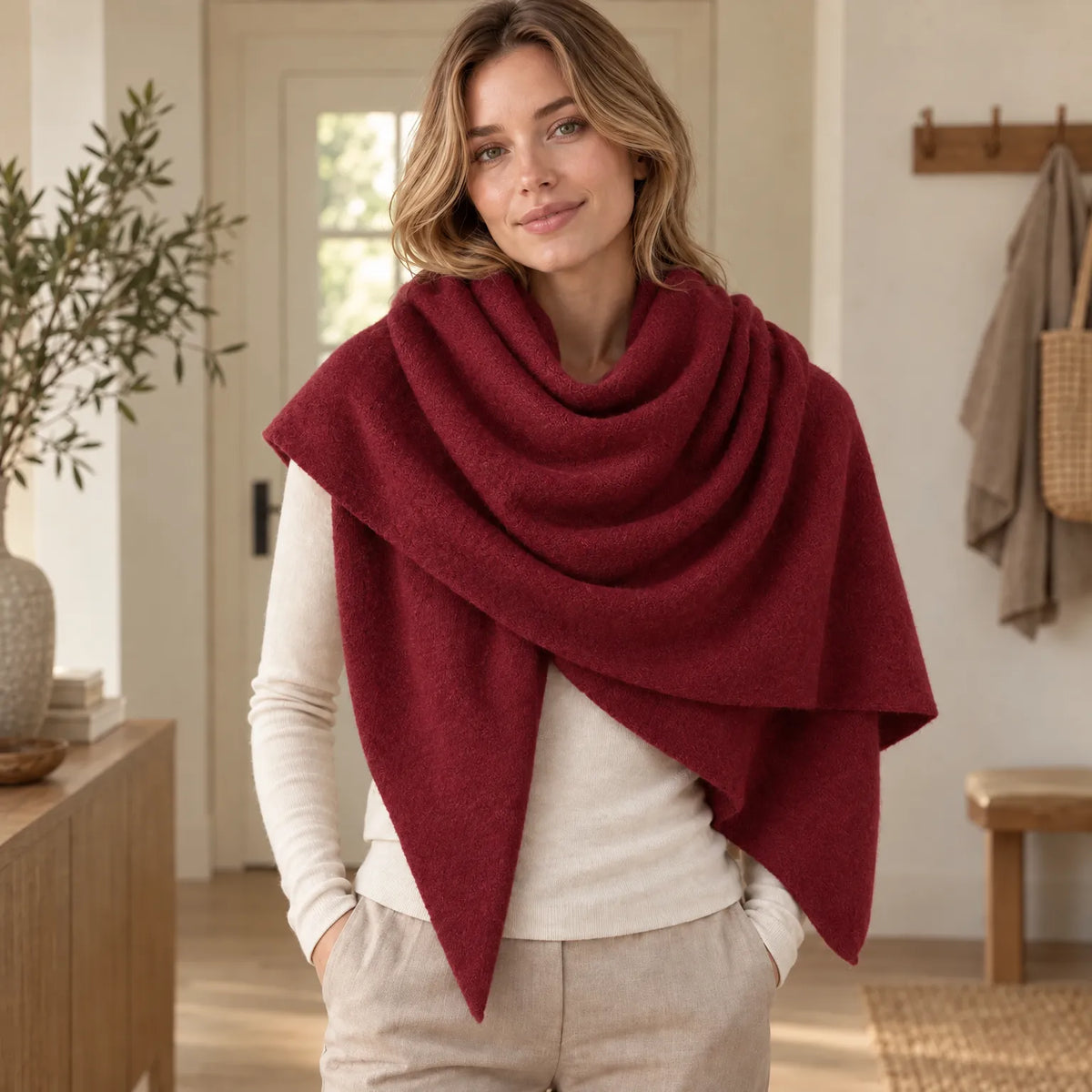 Knit Triangle Women's Scarf