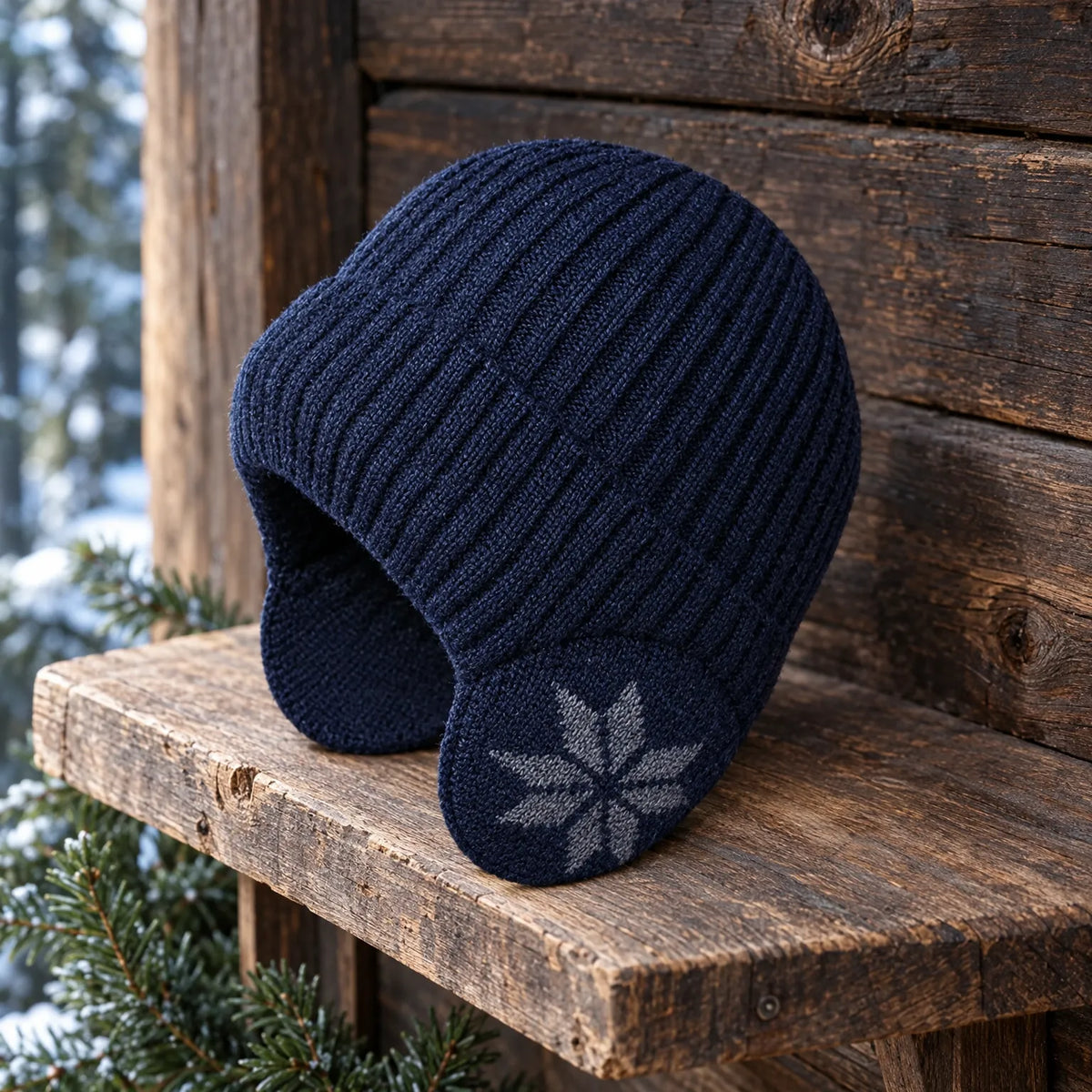 Knit Winter Hat With Ear Flaps
