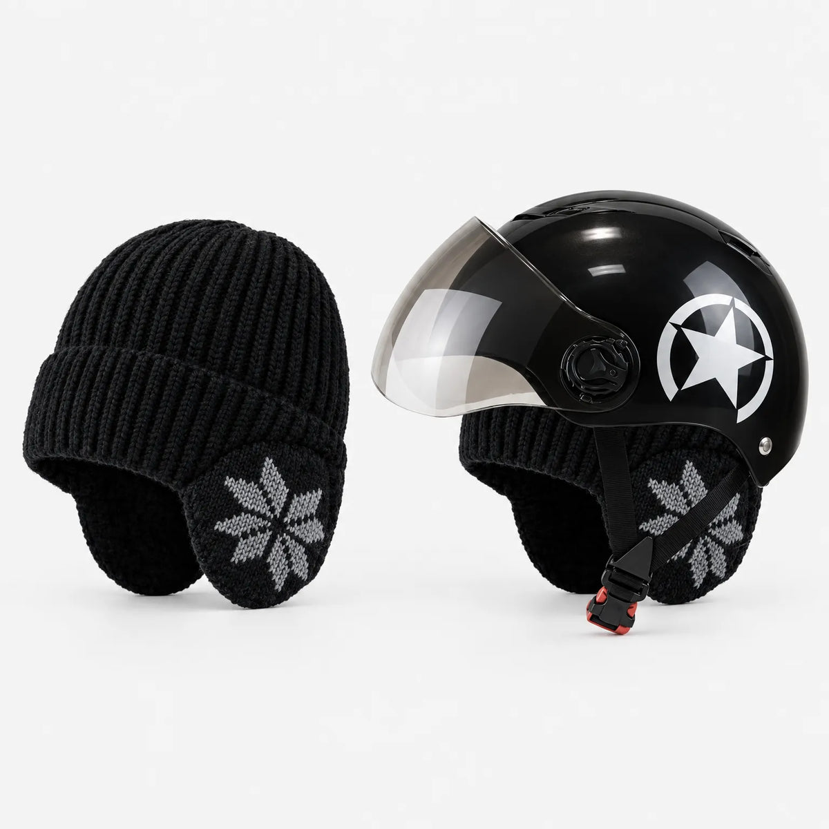 Knit Winter Hat With Ear Flaps