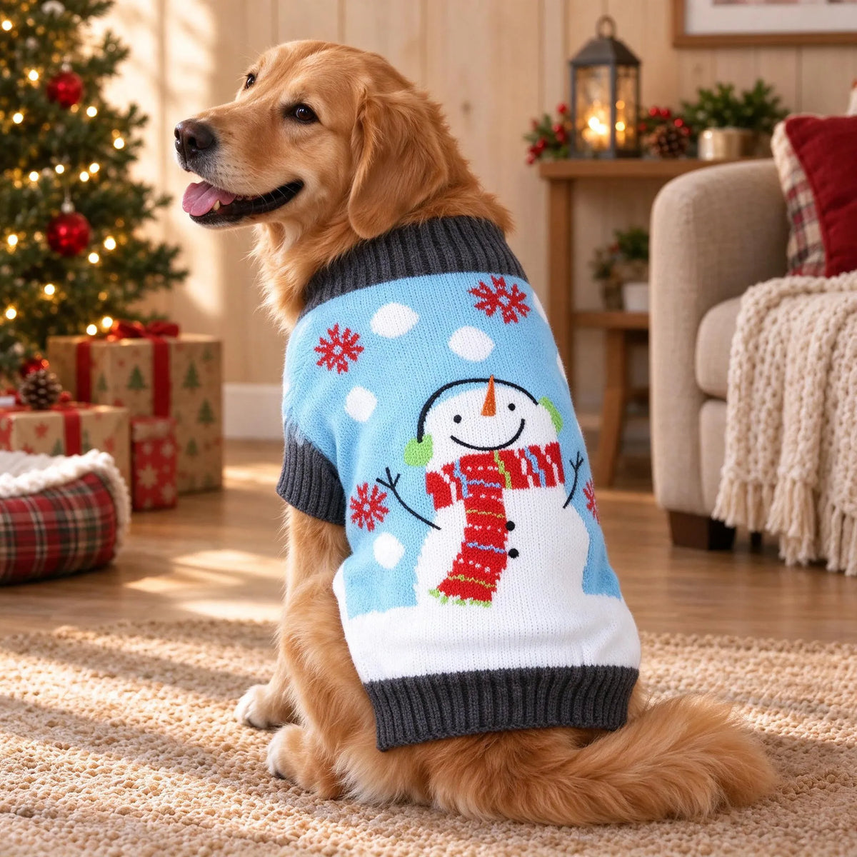 Knitted Dog Christmas Sweater Pullover