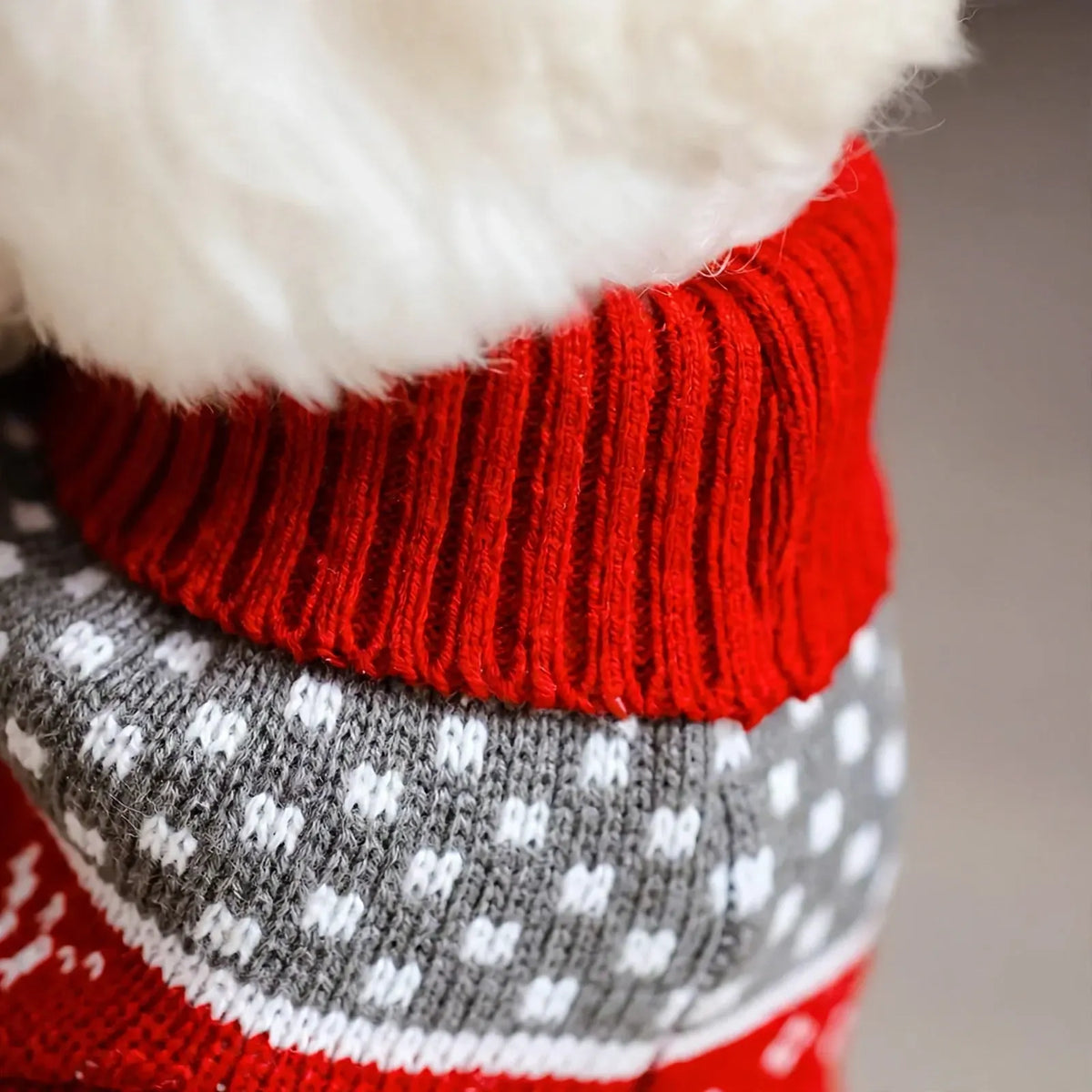 Knitted Dog Christmas Turtleneck Sweater