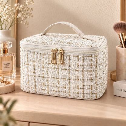 Knitted Style Box Makeup Bag