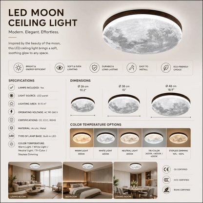LED Acrylic Flush Mount Ceiling Light Modern Slim Design | Zeylra