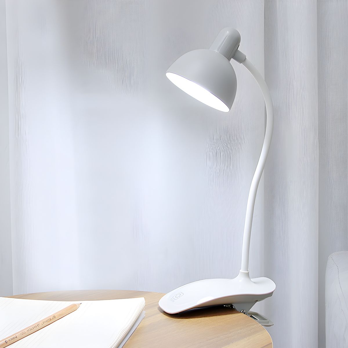LED Flexible Gooseneck Clamp Lamp Modern Design | Norviko