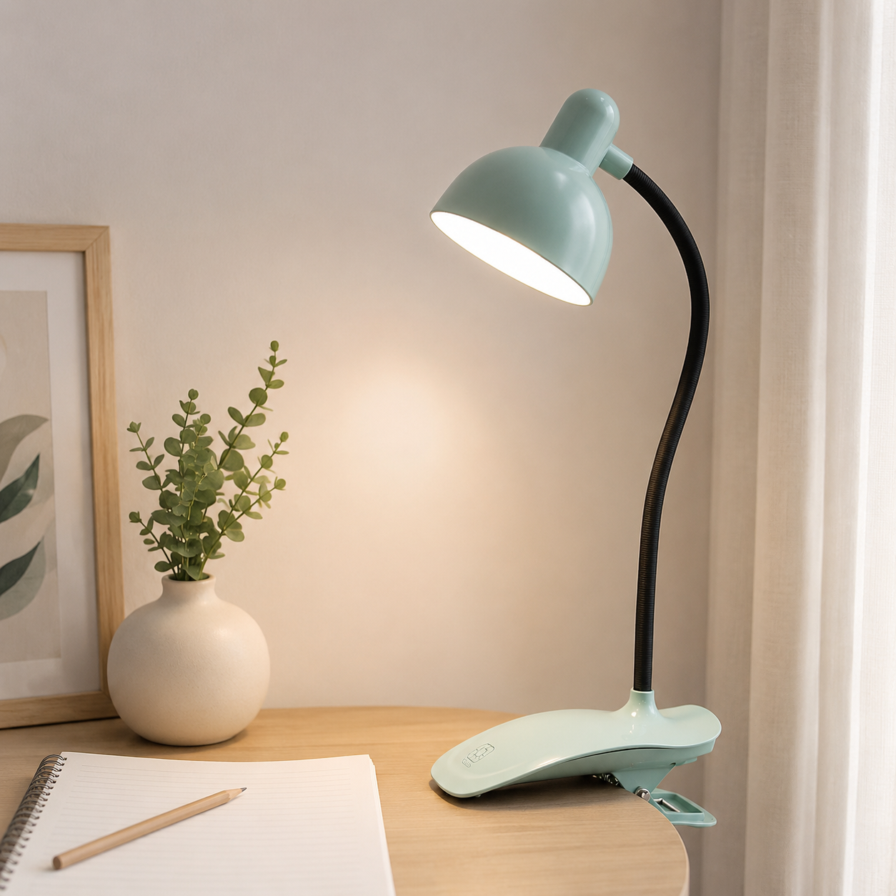 LED Flexible Gooseneck Clamp Lamp Modern Design | Norviko
