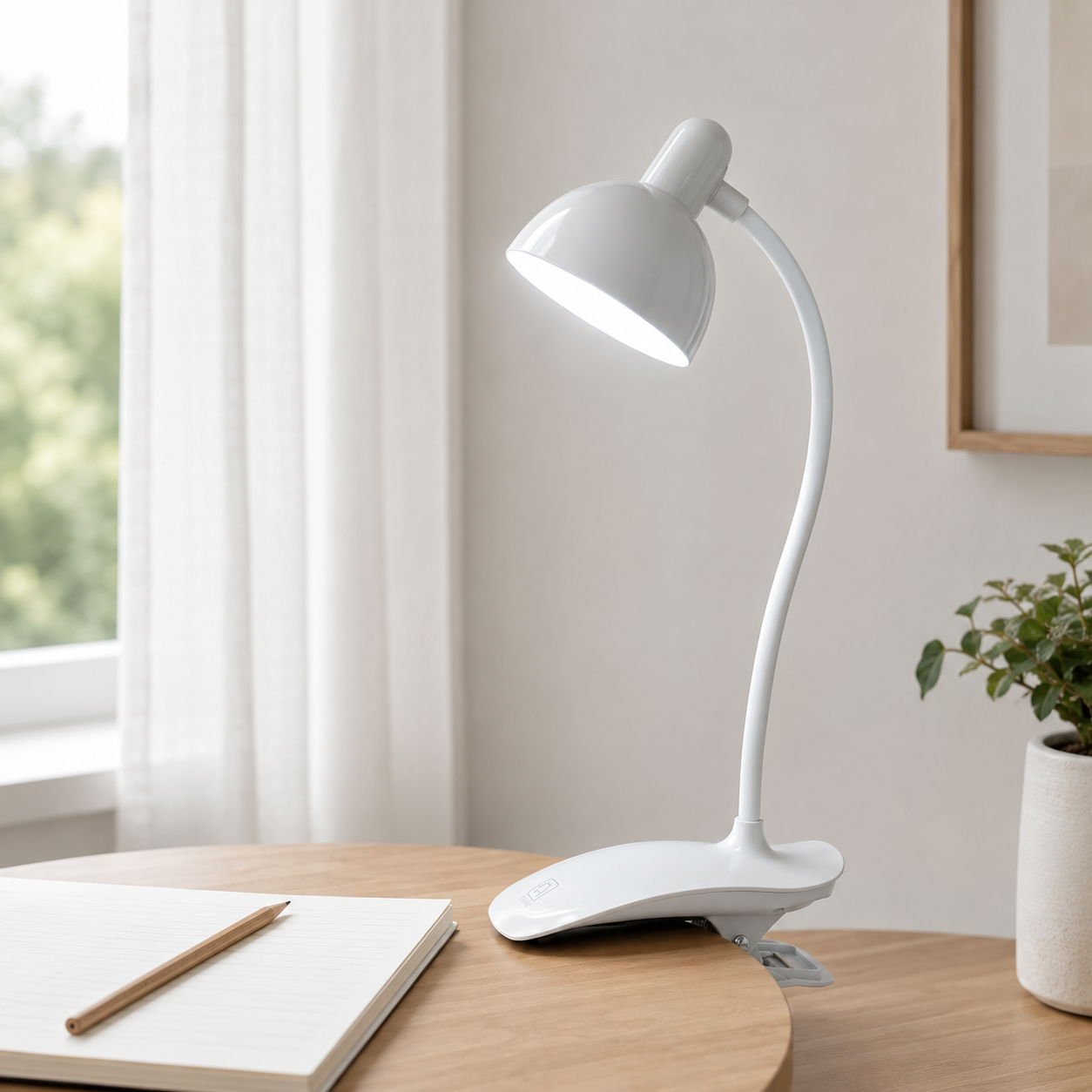LED Flexible Gooseneck Clamp Lamp Modern Design | Norviko