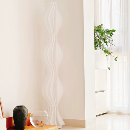 LED Floor Lamp with Pleated Shade for Modern Interior | Velora