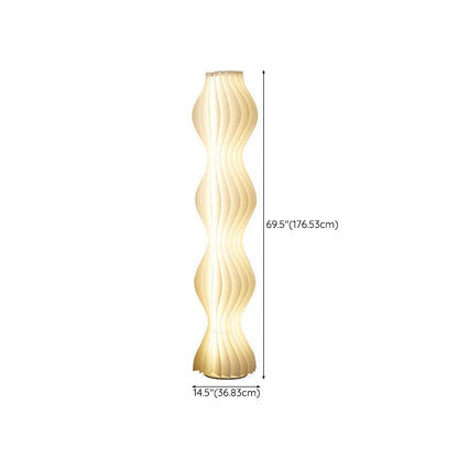 LED Floor Lamp with Pleated Shade for Modern Interior | Velora