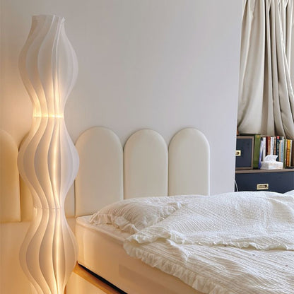 LED Floor Lamp with Pleated Shade for Modern Interior | Velora