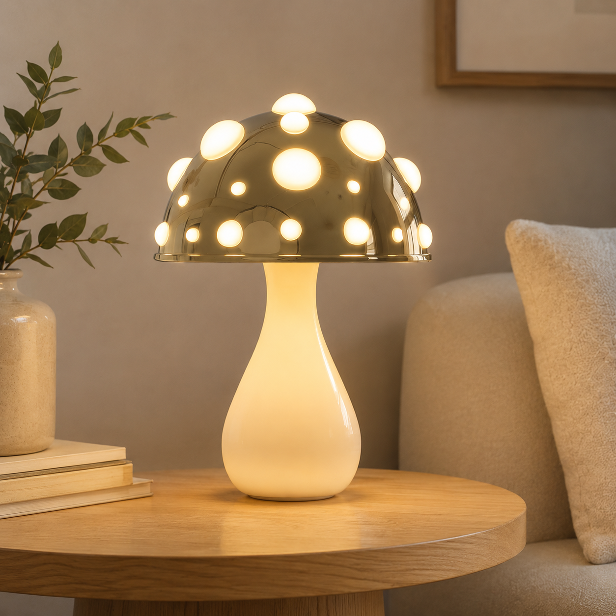 LED Mushroom Table Lamp with Warm White Light | Zanvexa