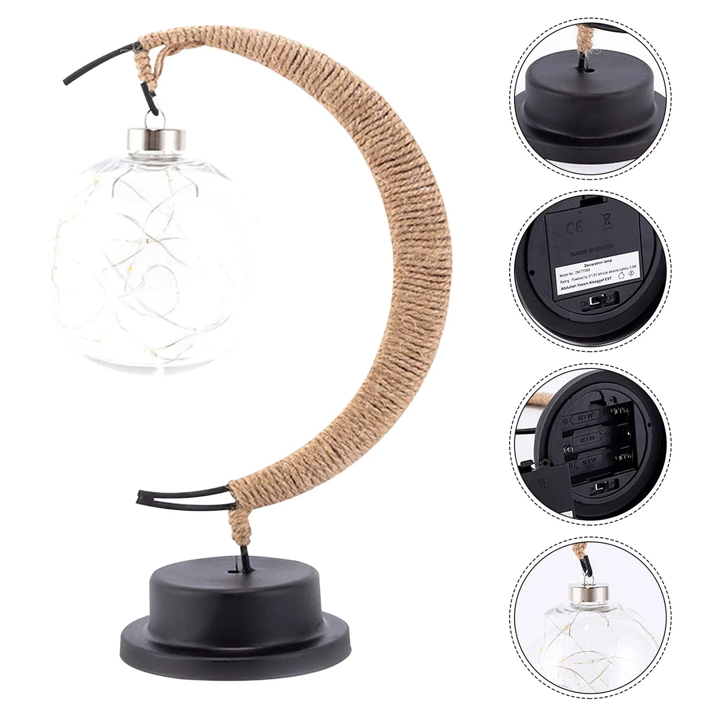 LED Sphere Crescent Moon Table Lamp Modern Design | Dremica