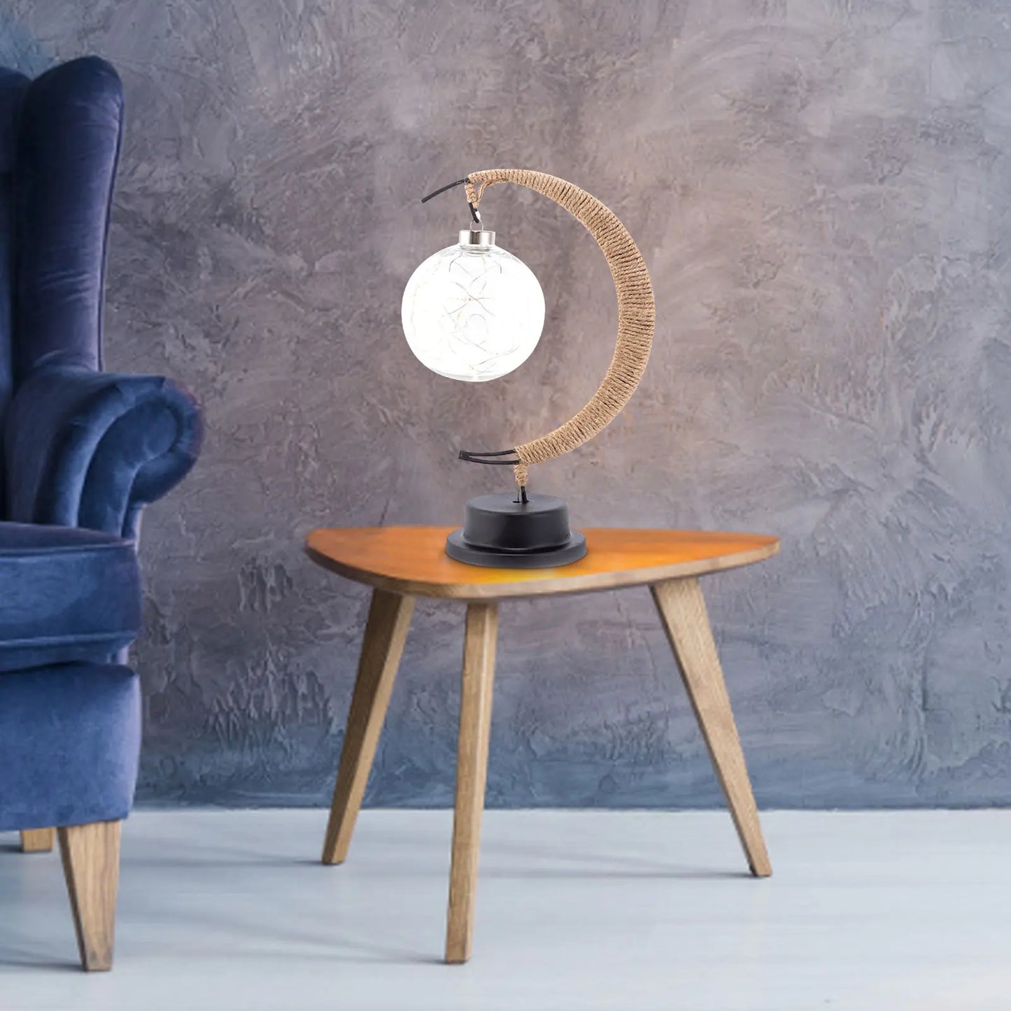 LED Sphere Crescent Moon Table Lamp Modern Design | Dremica