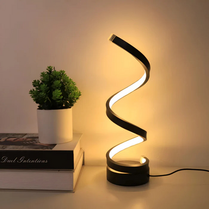 LED Spiral Table Lamp with Three Light Modes | Kervixa