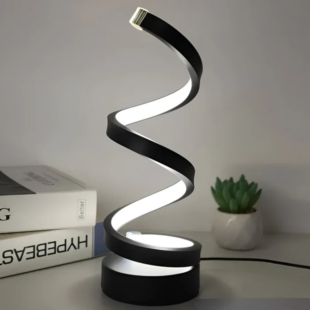 LED Spiral Table Lamp with Three Light Modes | Kervixa