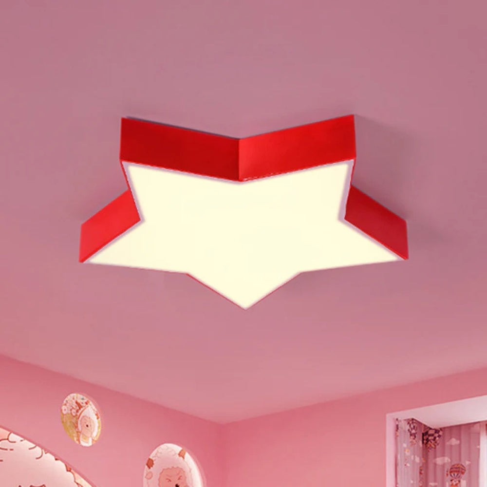 LED Star Ceiling Light Acrylic Flush Mount Kids Room | Lumevia