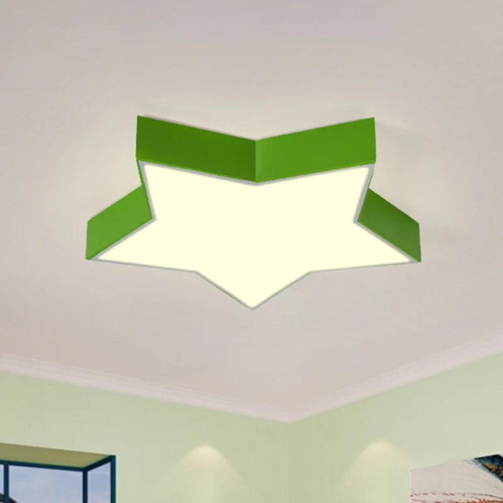 LED Star Ceiling Light Acrylic Flush Mount Kids Room | Lumevia