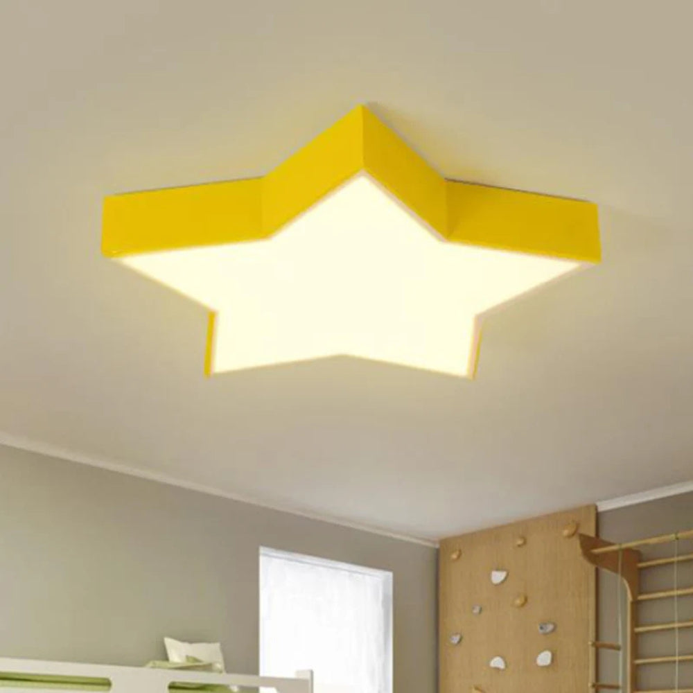 LED Star Ceiling Light Acrylic Flush Mount Kids Room | Lumevia