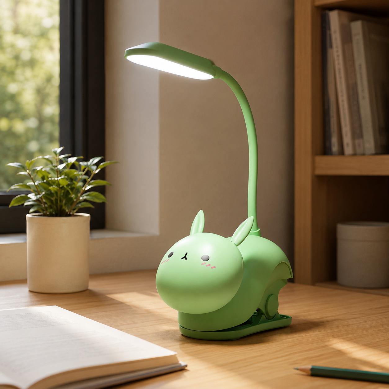 LED Table Lamp with Rabbit Design and USB Charging | Dorlani
