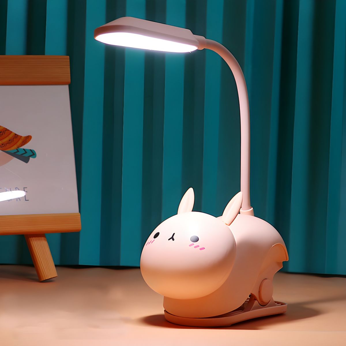  LED Table Lamp with Rabbit Design and USB Charging | Dorlani