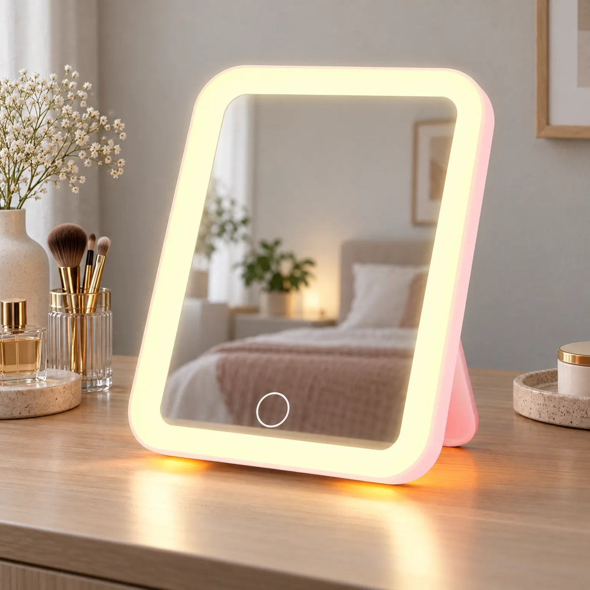 LED Vanity Mirror with Adjustable Light Settings