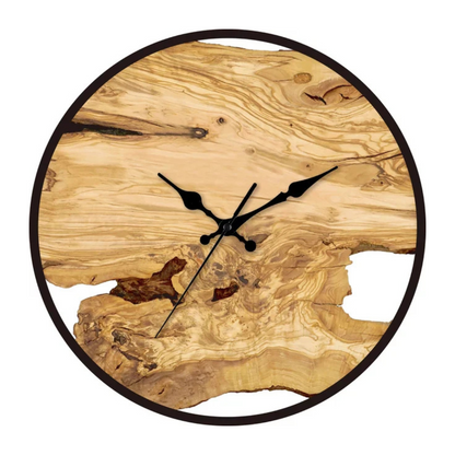 Large Black Minimalist Wall Clock Silent Quartz Design | Truvexa