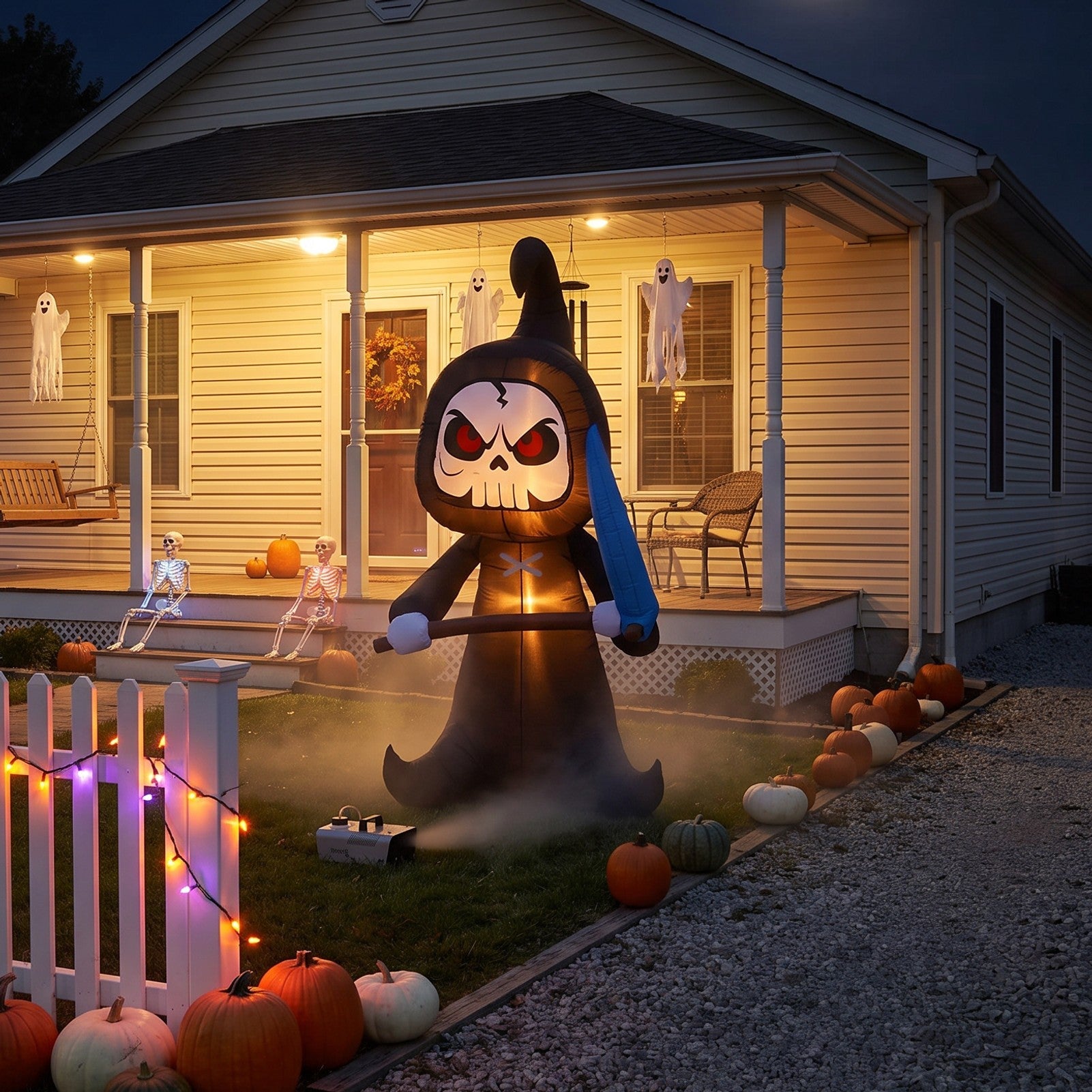 Large Outdoor Grim Reaper Halloween Inflatable