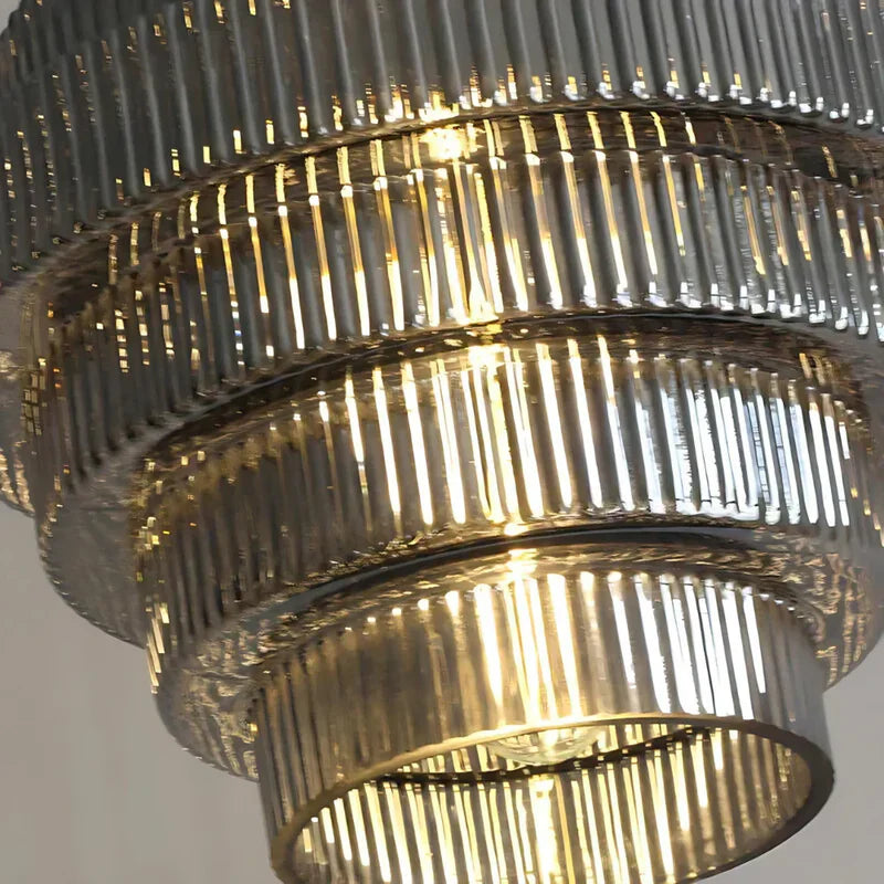Layered Glass Pendant Light Modern Transparent Design | Valtrix