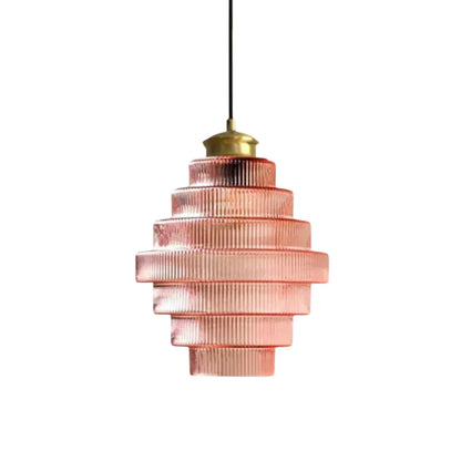 Layered Glass Pendant Light Modern Transparent Design | Valtrix