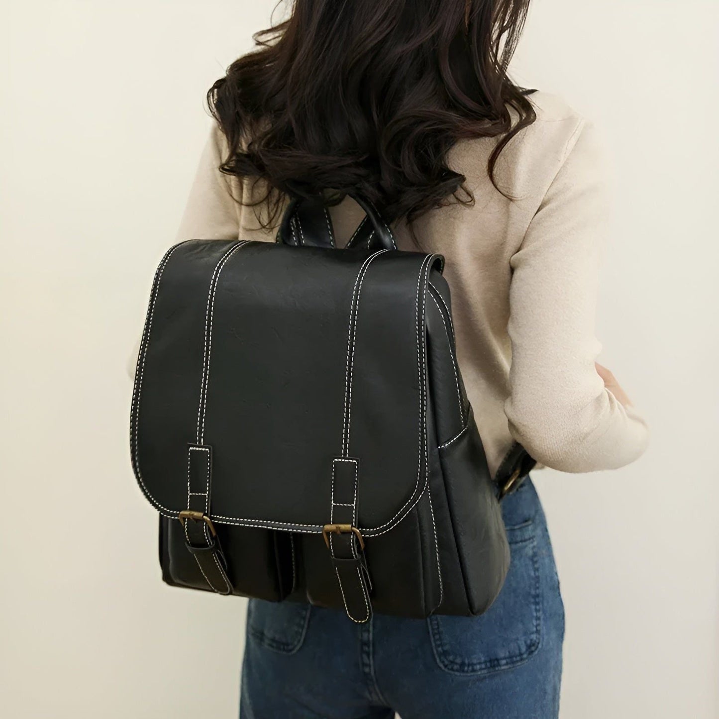 Leni Backpack | Vintage Leather Backpack for Women 8