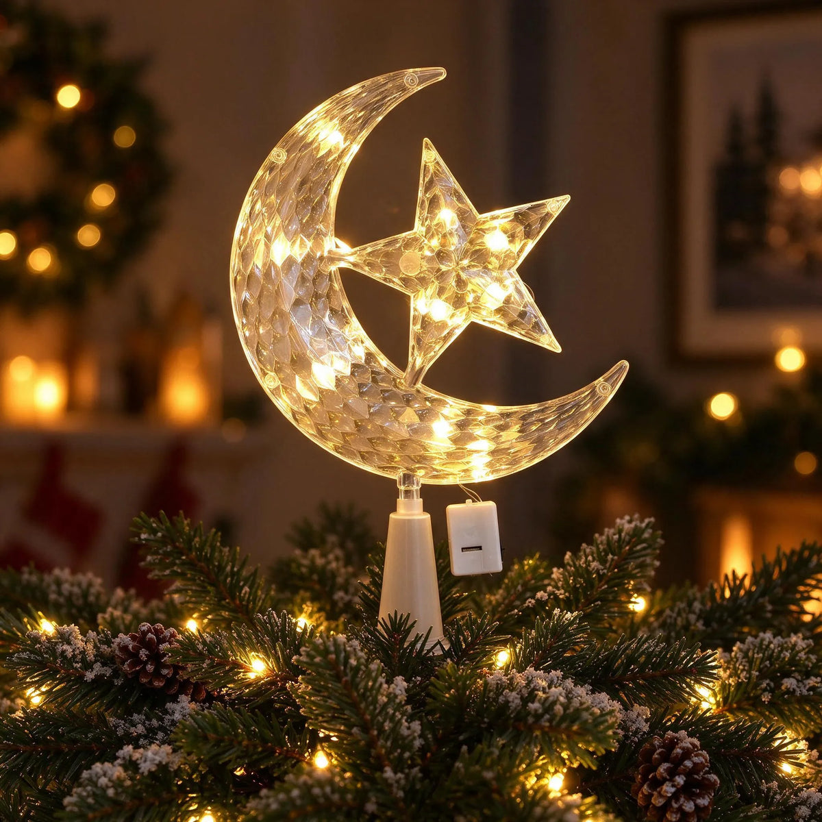 Lighted Christmas Tree Star Topper