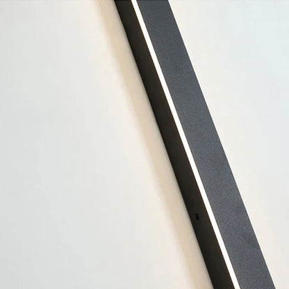 Linear Black LED Outdoor Garden Wall Light Fixture | Wallora