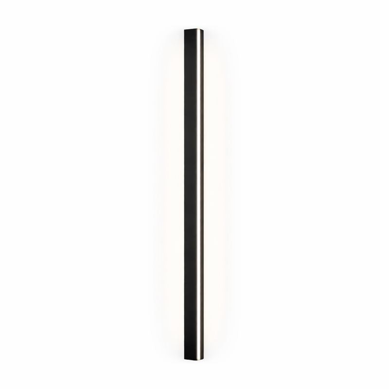 Linear Black LED Outdoor Garden Wall Light Fixture | Wallora
