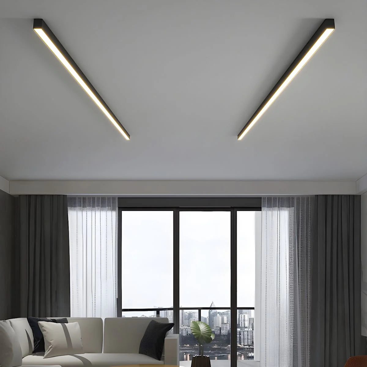 Linear LED Ceiling Light Minimal Modern Design | Ulvico