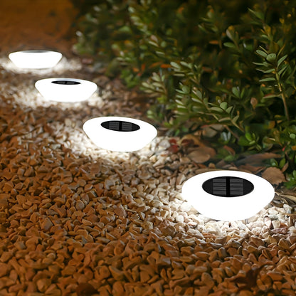 Low Profile Warm White Solar LED Garden Path Light | Solenya