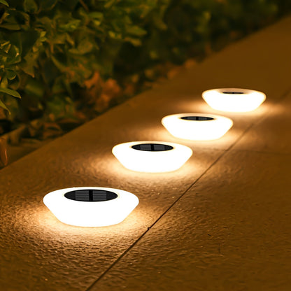 Low Profile Warm White Solar LED Garden Path Light | Solenya