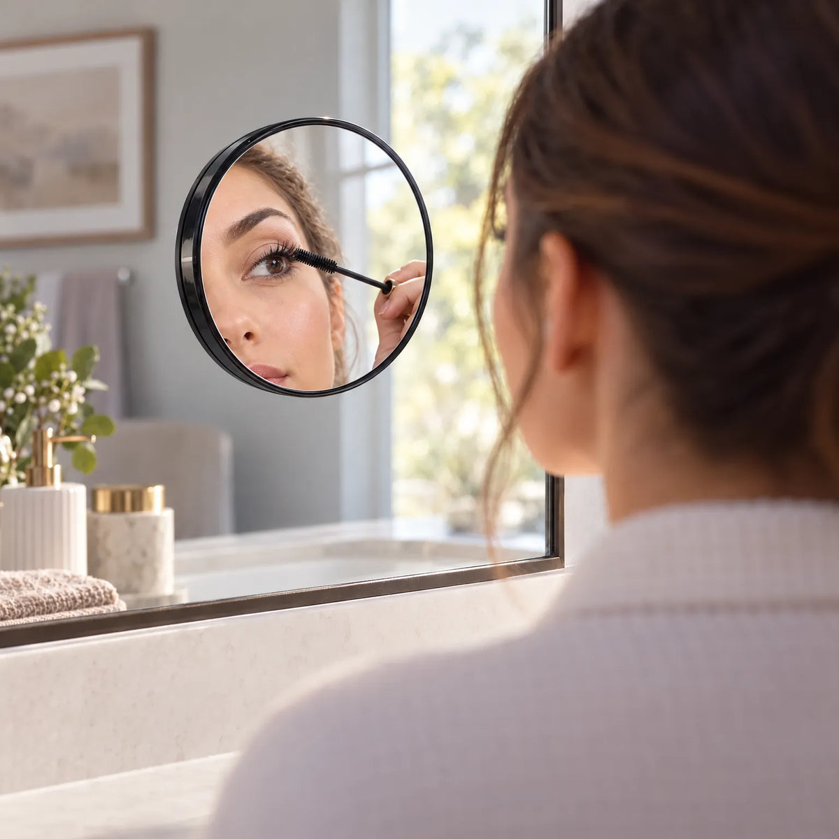 Magnifying Vanity Mirror with Suction Cup Mount