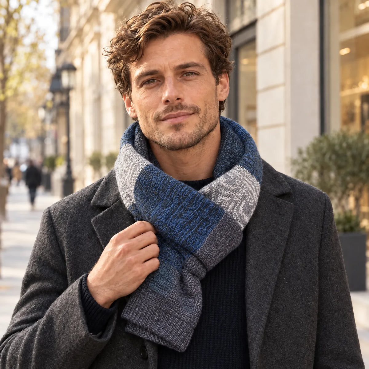 Men's Chunky Knit Winter Scarf