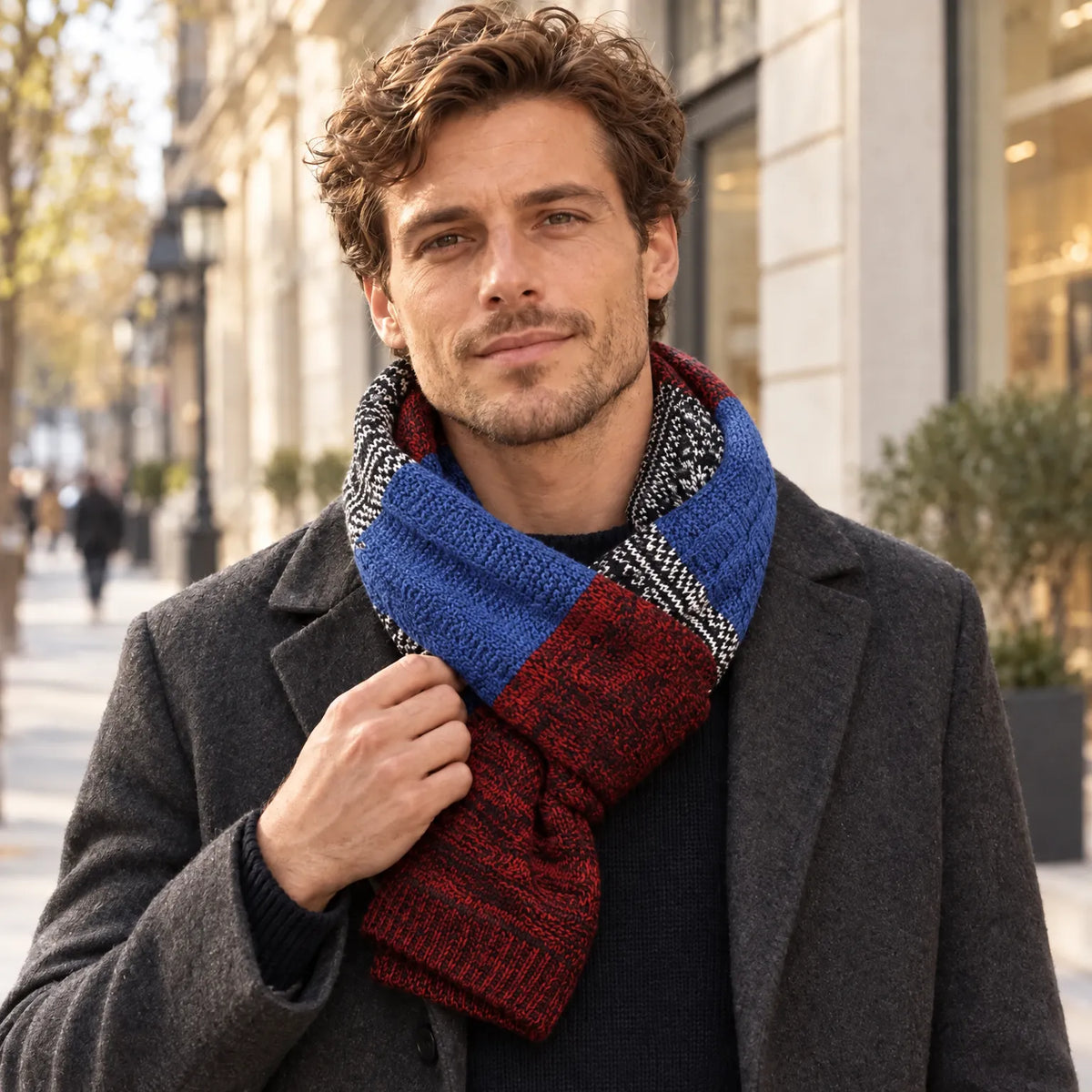 Men's Chunky Knit Winter Scarf