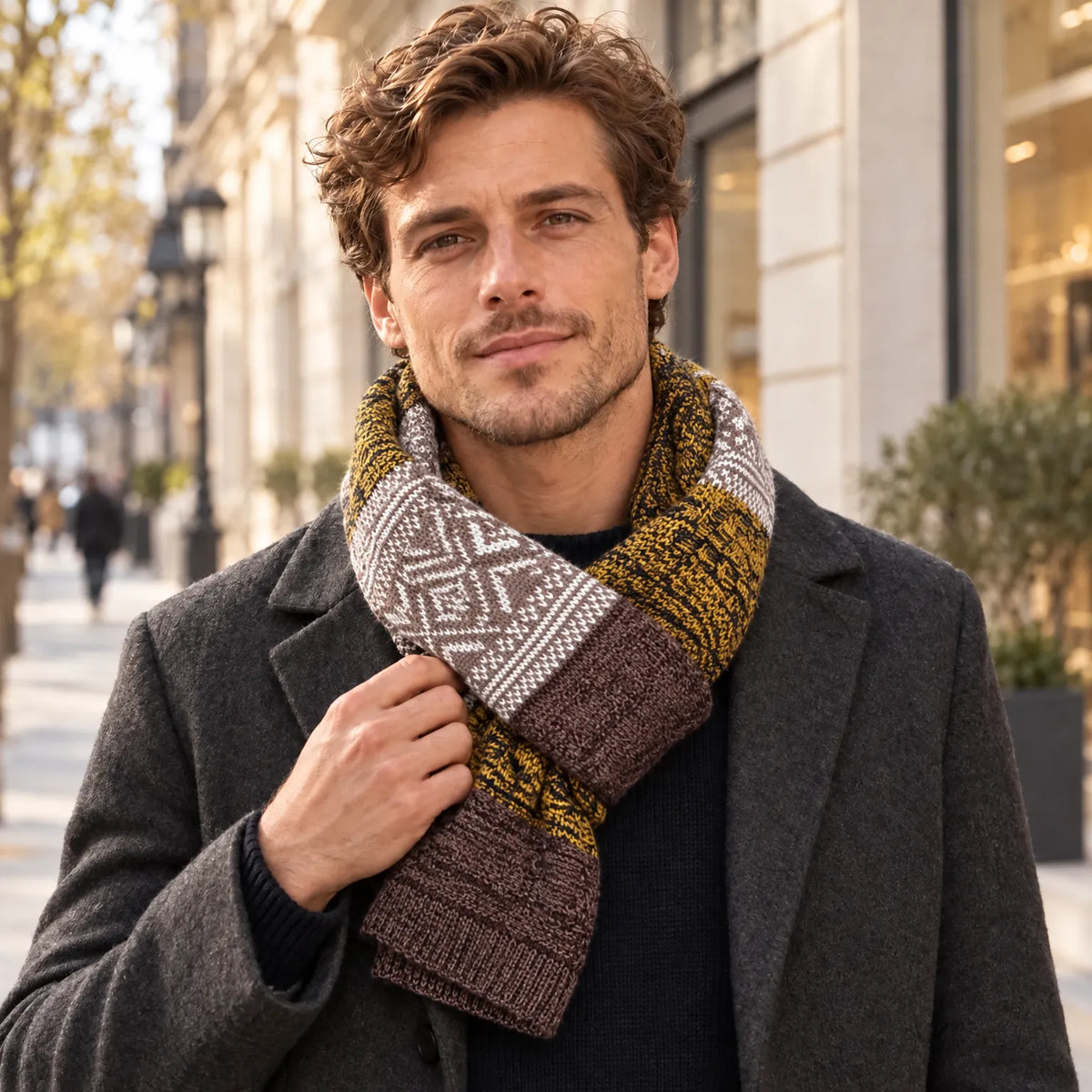 Men's Chunky Knit Winter Scarf