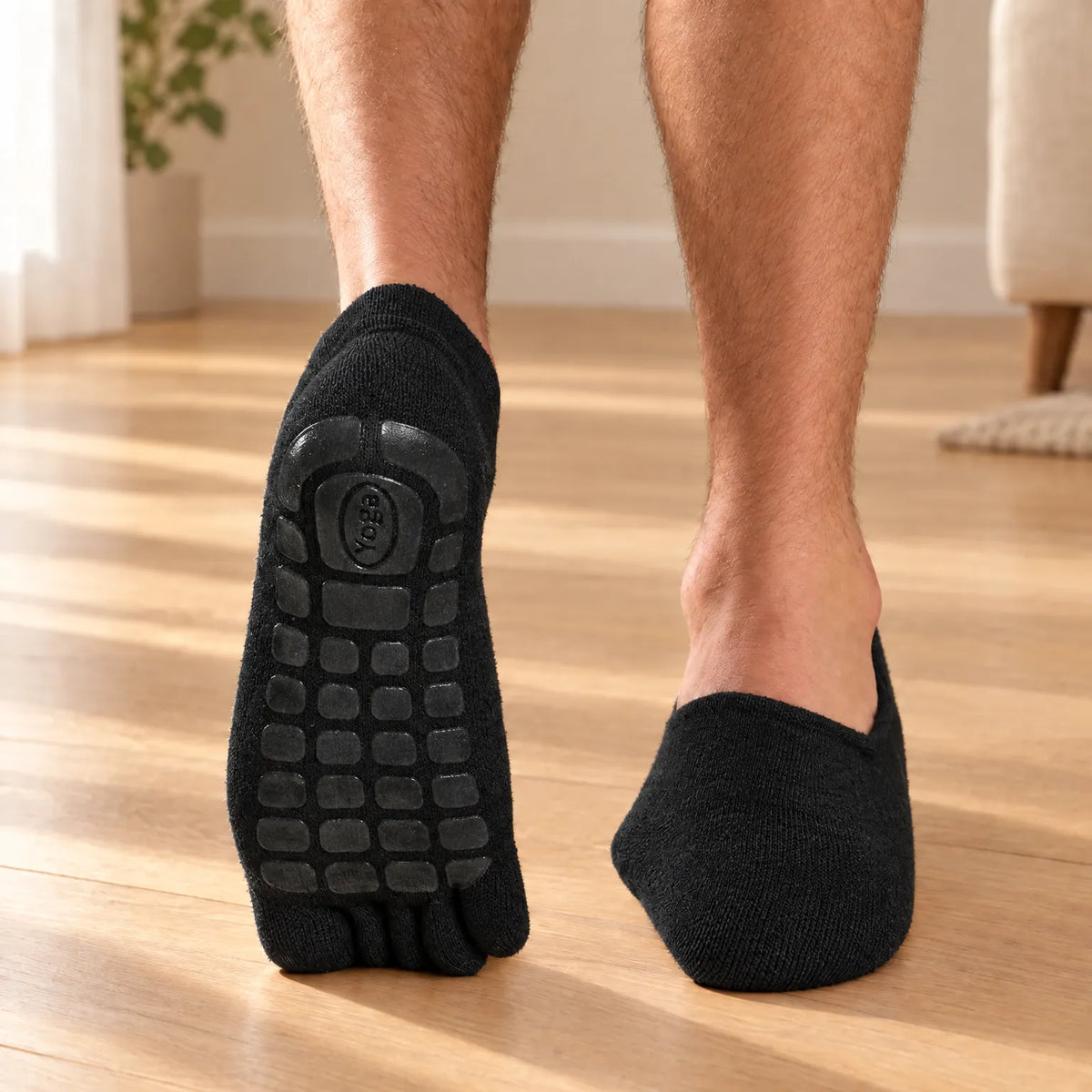 Men's Non-Slip Fitness Toe Socks