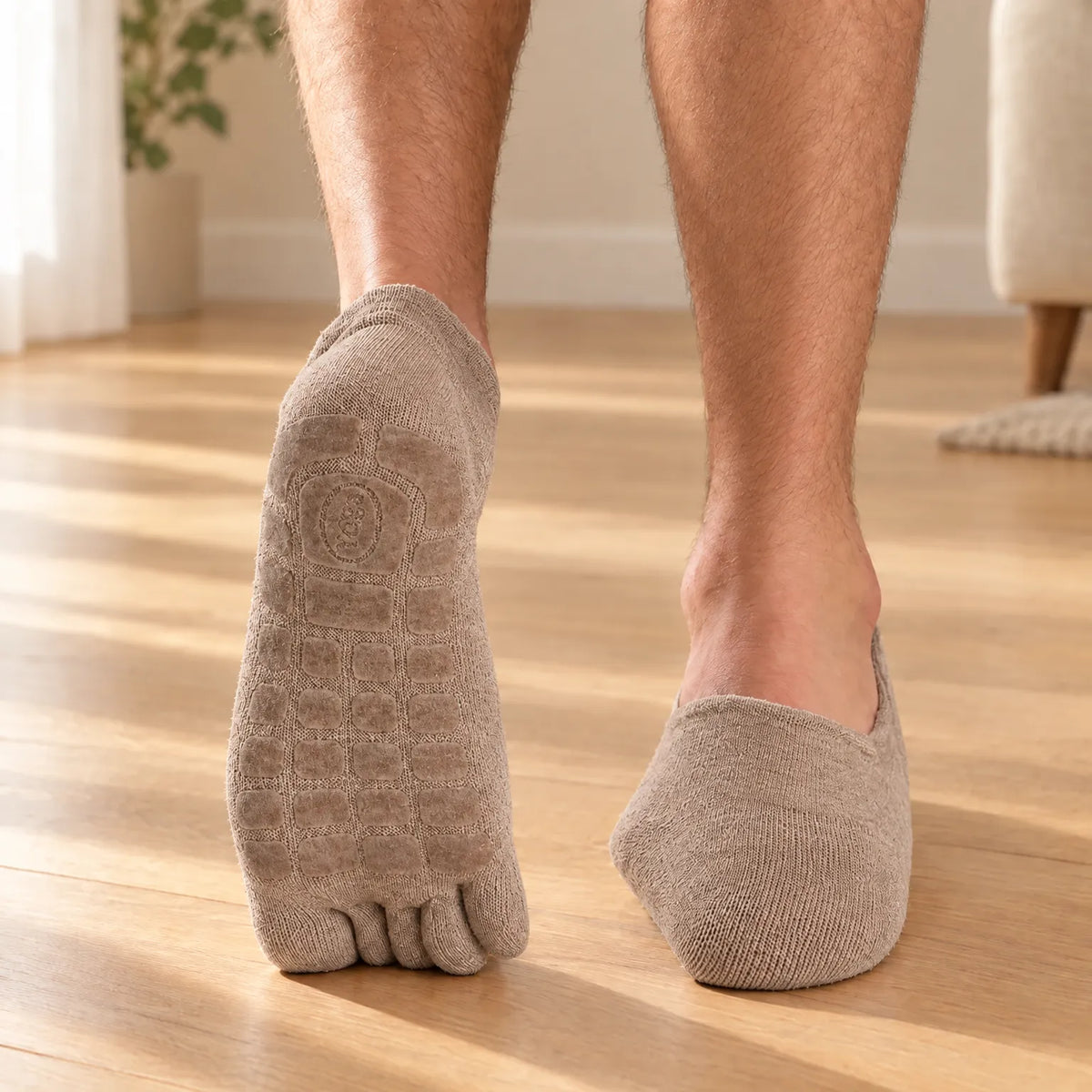 Men's Non-Slip Fitness Toe Socks