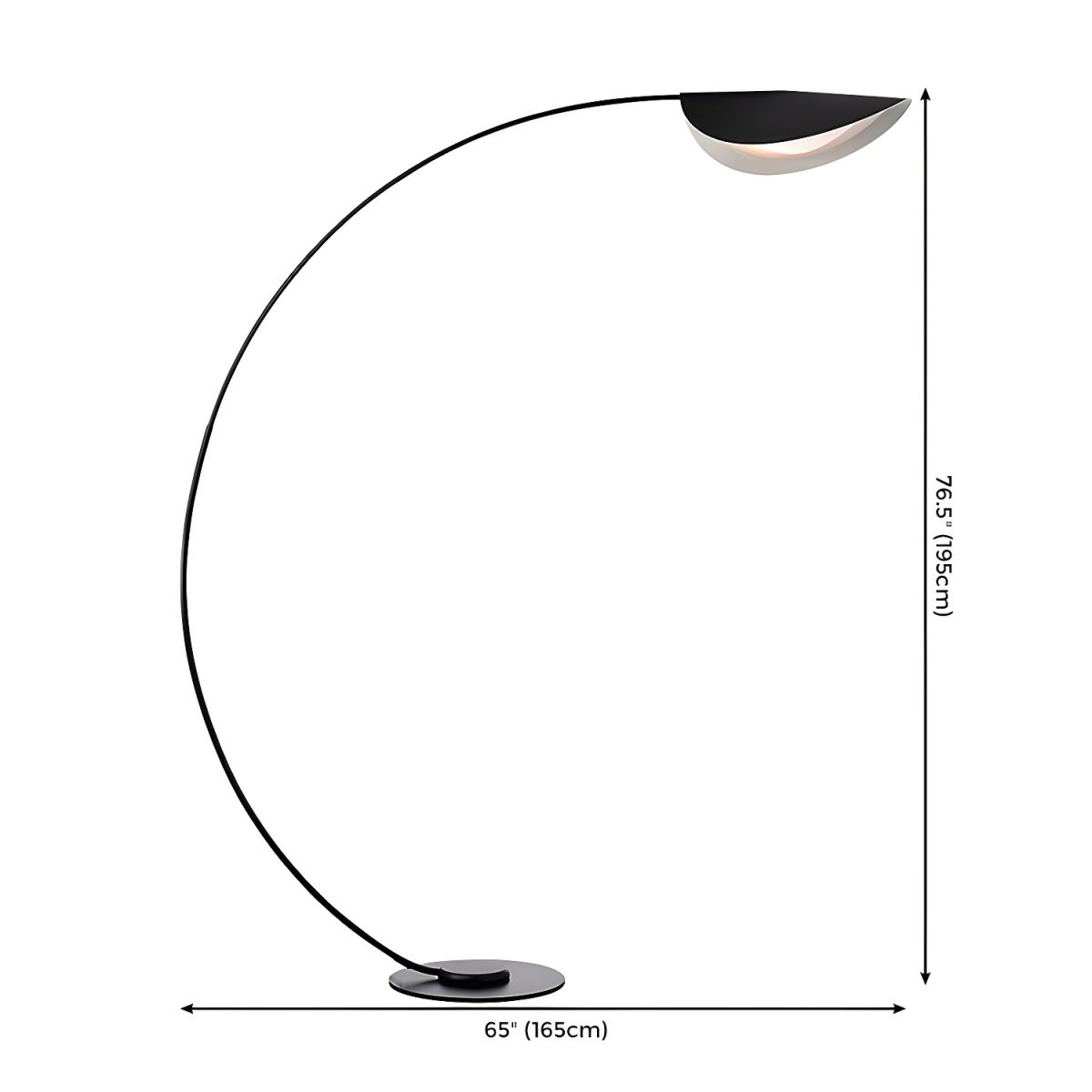 Metal Arched Floor Lamp with Minimalist Design | Lumaryn