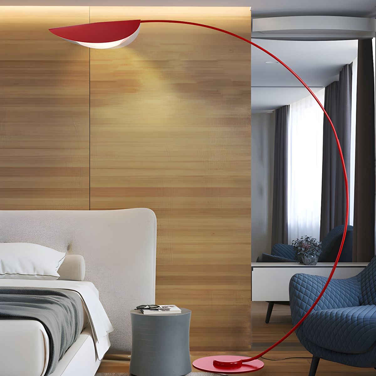 Metal Arched Floor Lamp with Minimalist Design | Lumaryn