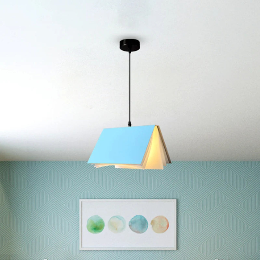 Metal Book Shade Pendant Light Kids Interior Design | Mirevon