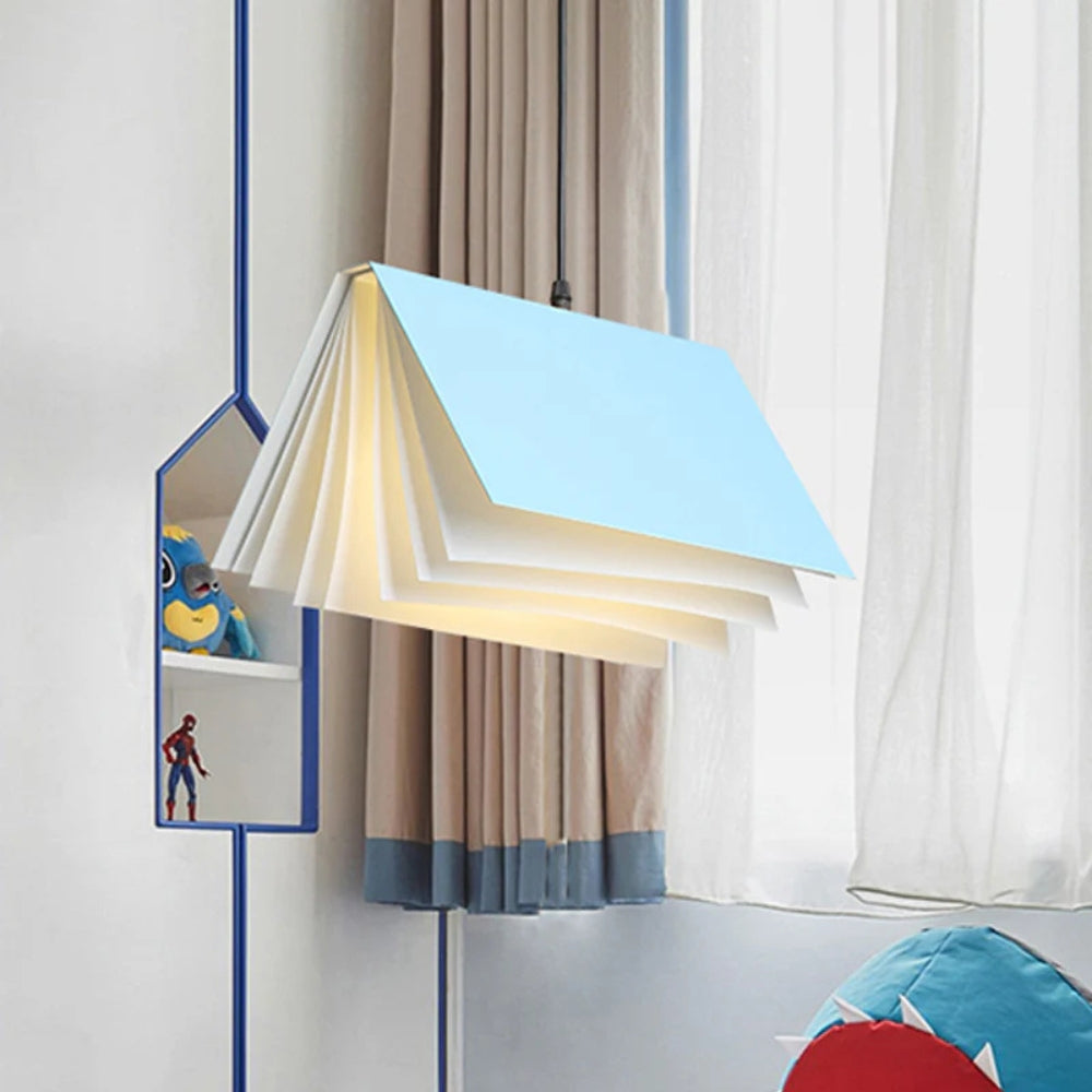 Metal Book Shade Pendant Light Kids Interior Design | Mirevon