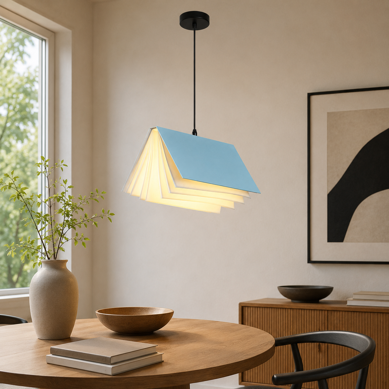 Metal Book Shade Pendant Light Kids Interior Design | Mirevon
