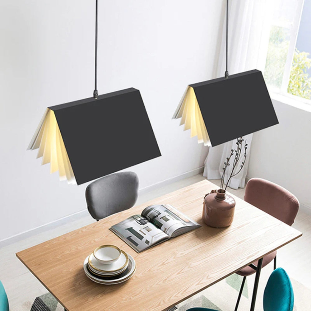 Metal Book Shade Pendant Light Kids Interior Design | Mirevon