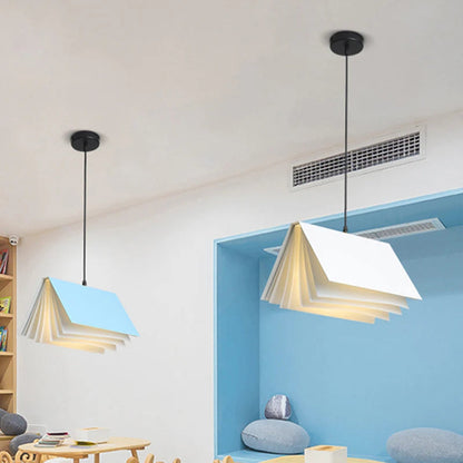 Metal Book Shade Pendant Light Kids Interior Design | Mirevon