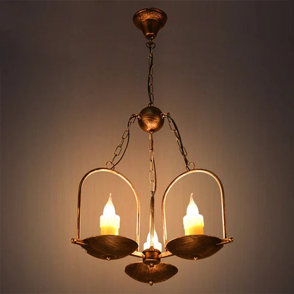 Metal Bronze Candle Pendant Light Industrial Dining | Quorvex